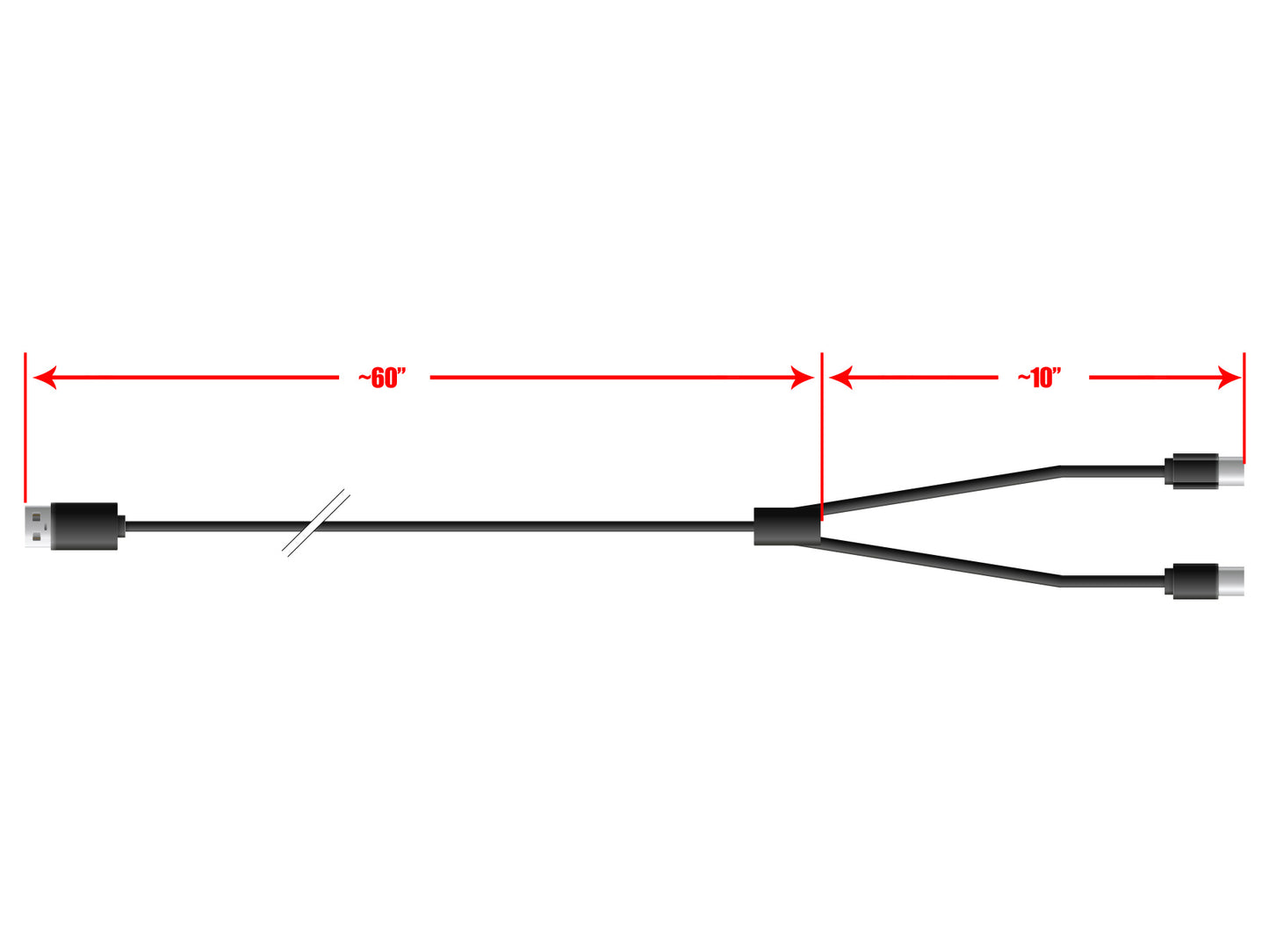 Advantage360 Pro Charge & Use Split USB-C Cable Upgrade - one cable for both sides!