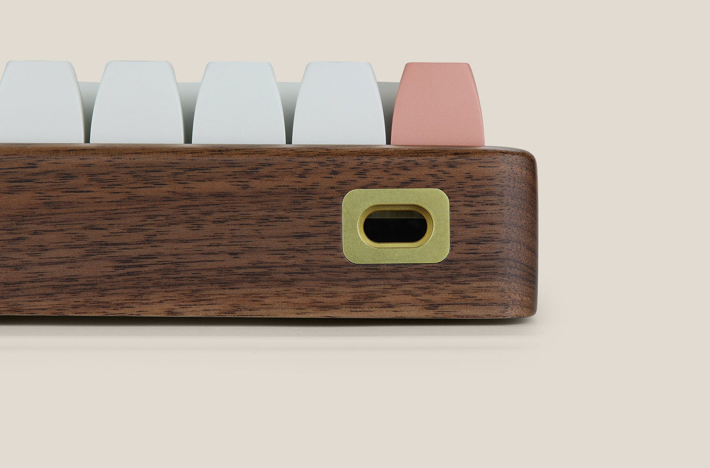 65 Percent Walnut Case with Wrist Rest