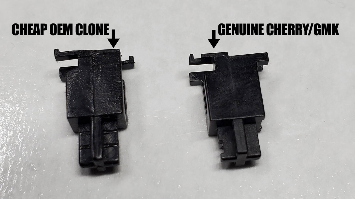 Genuine GMK Cherry Plate Mount Stabilizers with Gold Wires