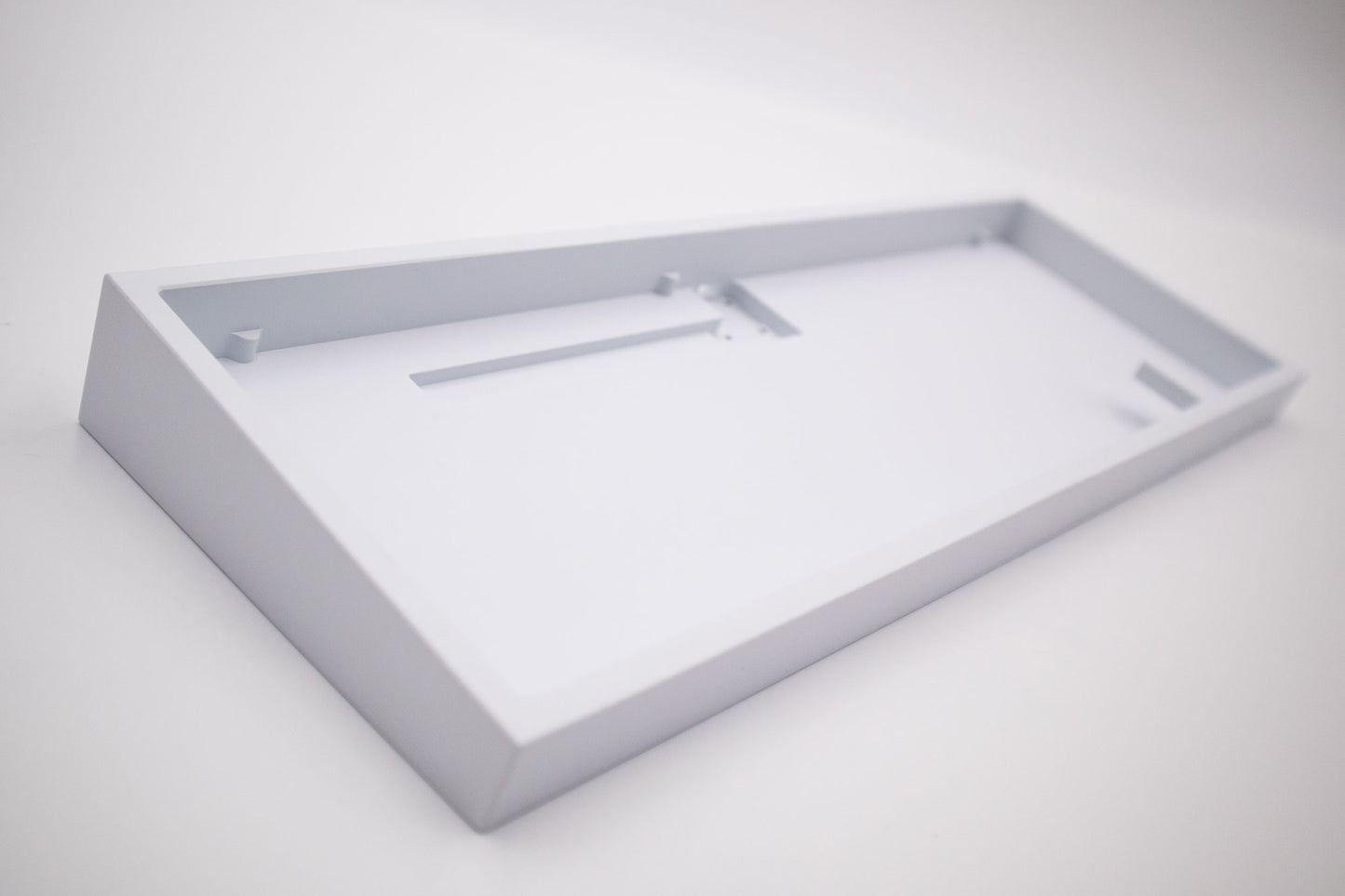 Custom Built White Block 67 Gummy Mount Keyboard