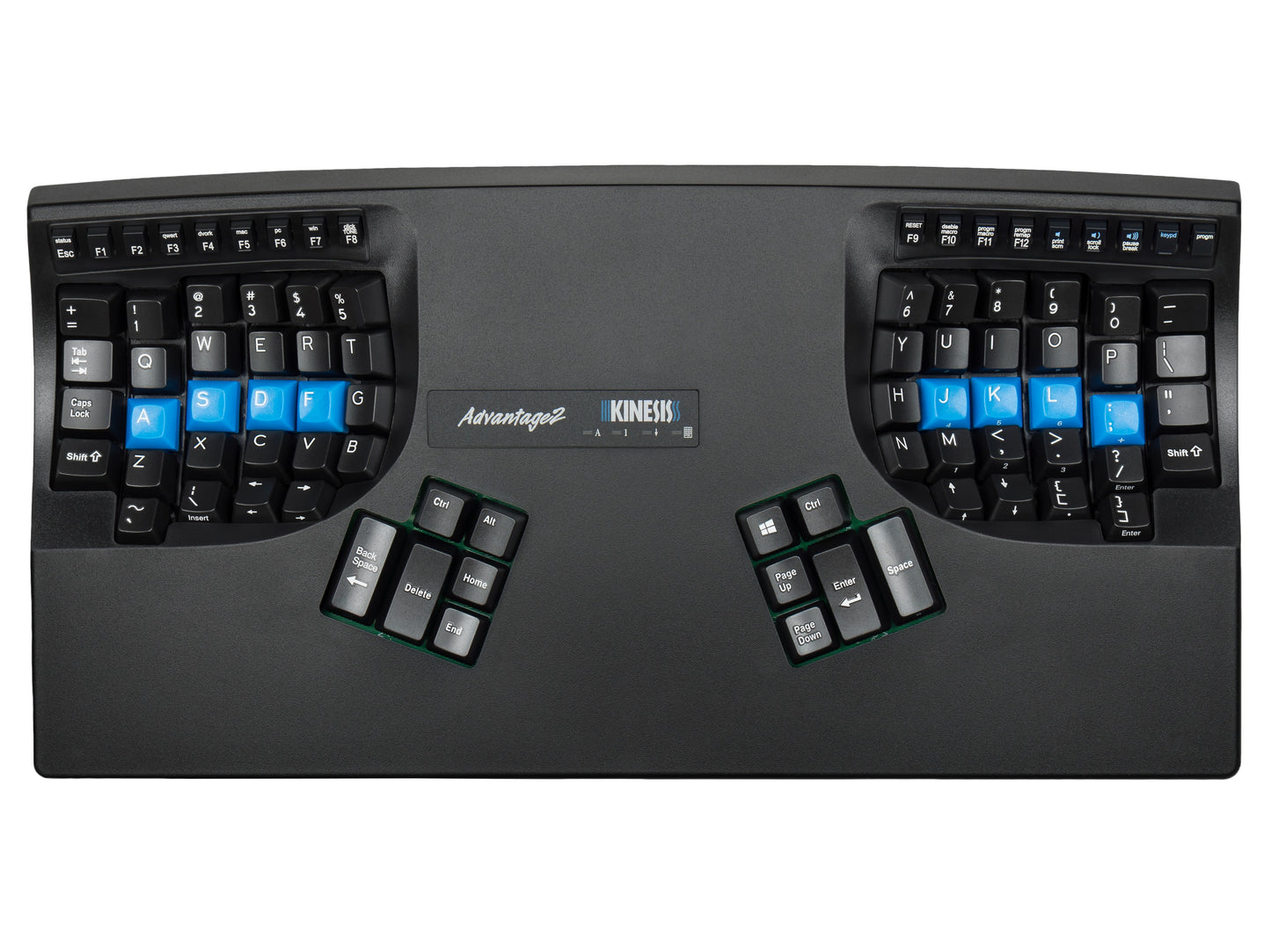 Custom Built Black Signature Series Kinesis Advantage2 Ergo Keyboard