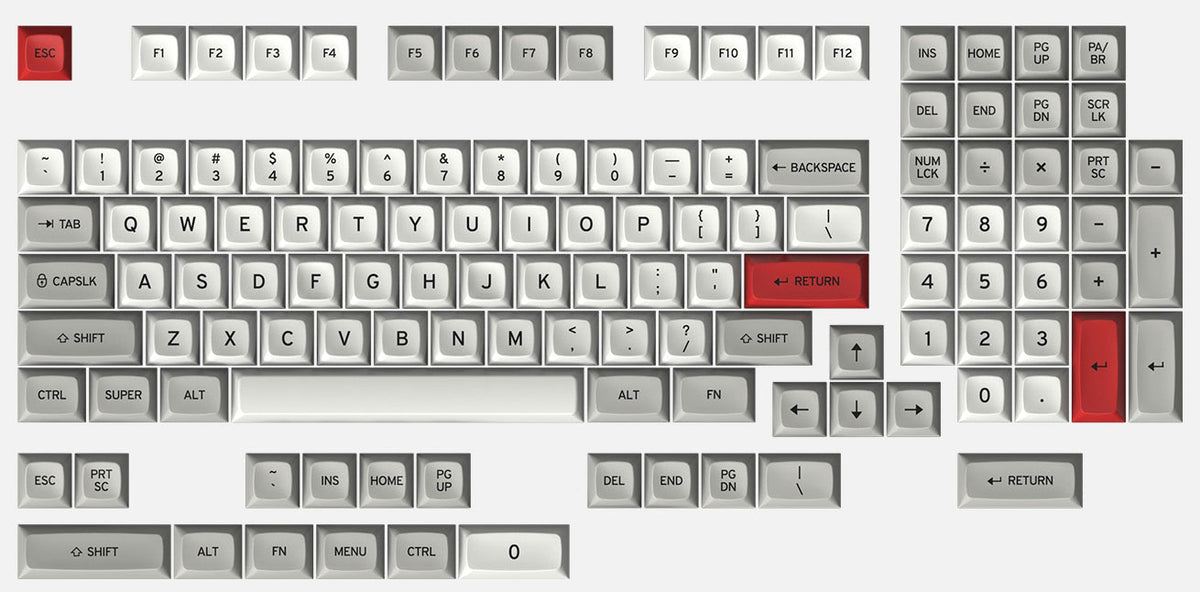 MT3 Profile /dev/tty Keycaps – Upgrade Keyboards