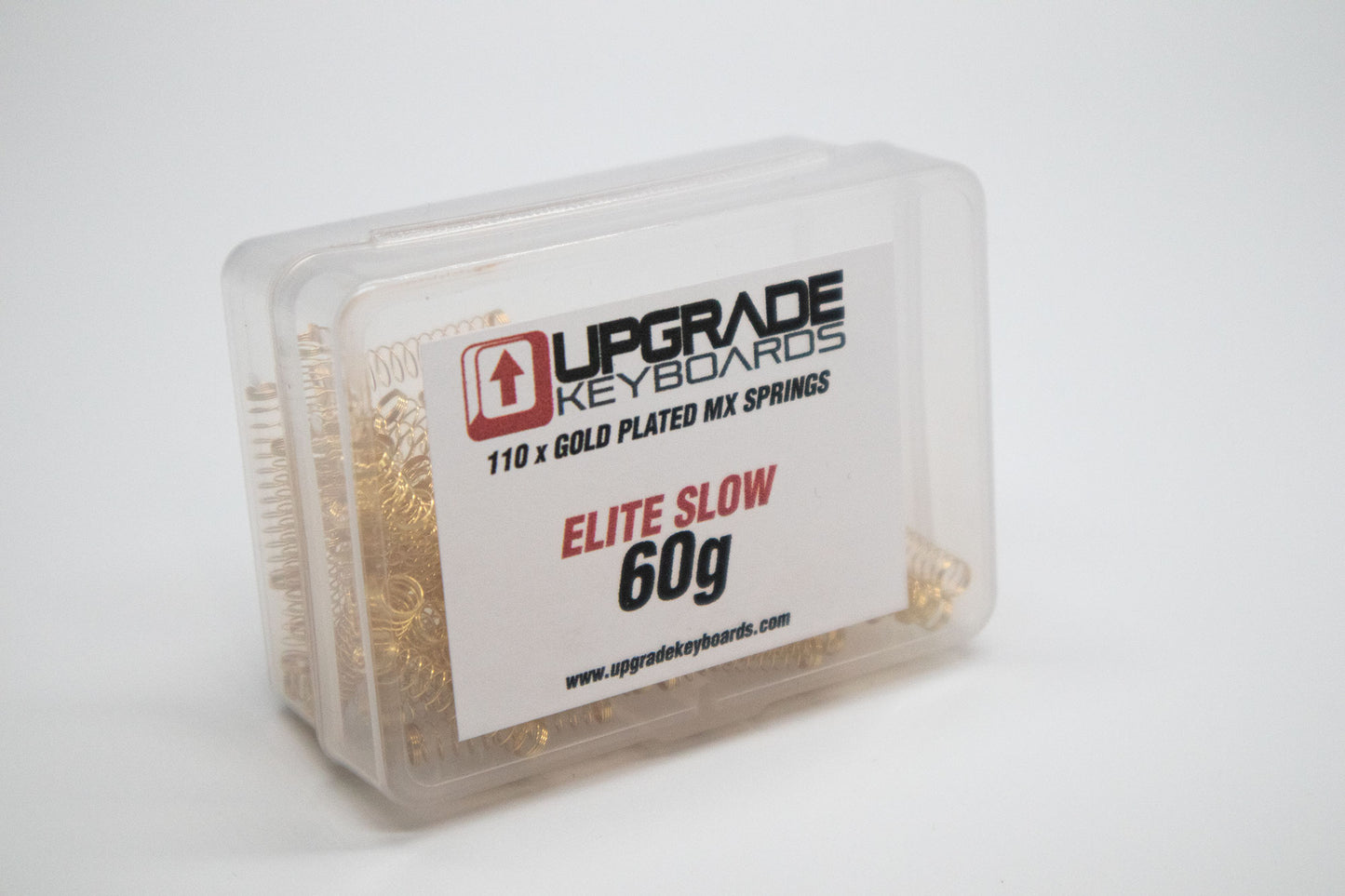 Upgrade Keyboards Elite Slow Springs label