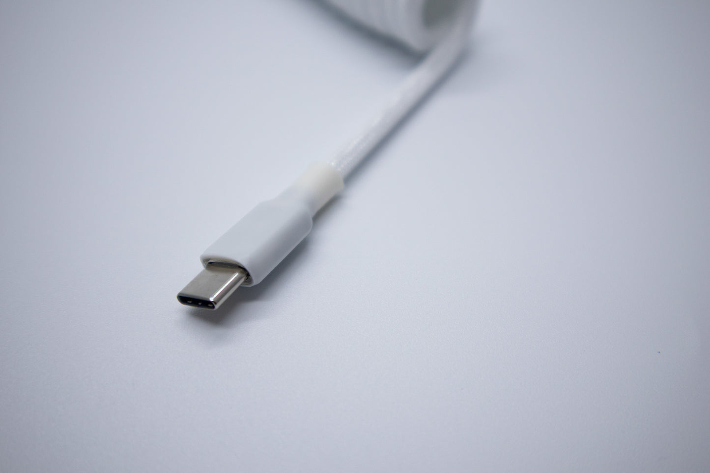 Whiteout Coiled Aviator Custom Double Sleeved USB Cables