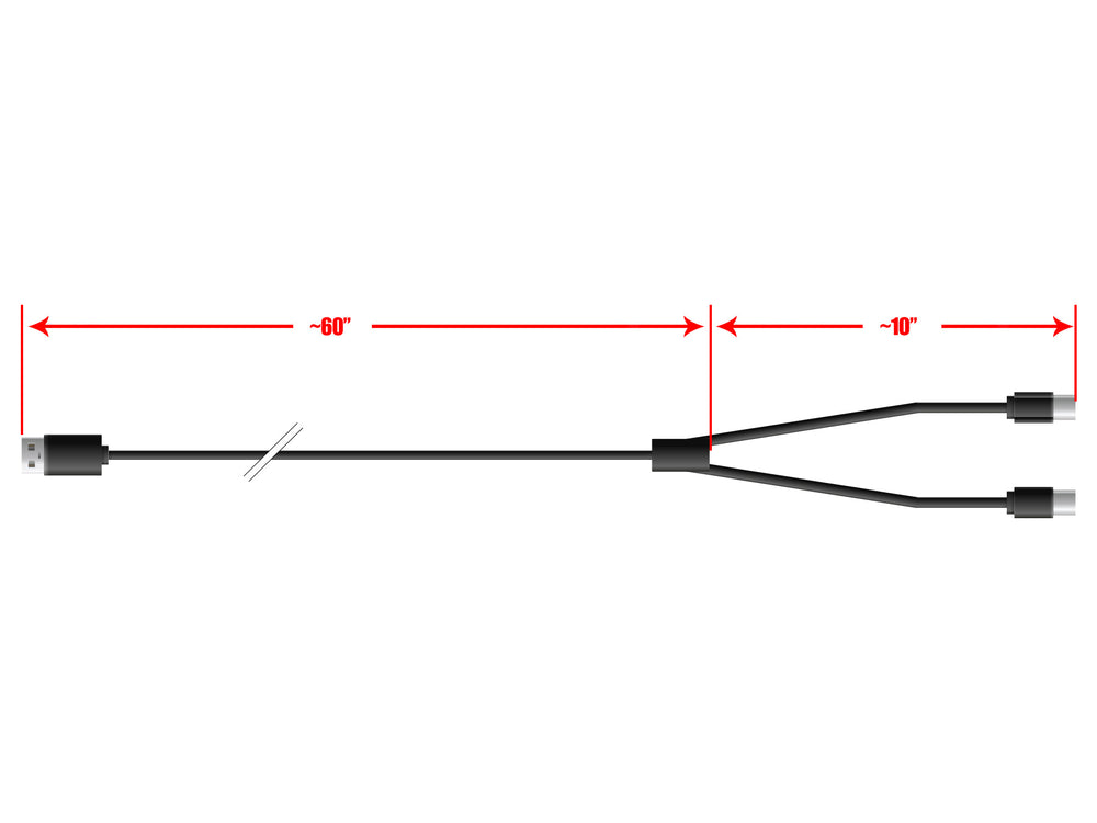 Advantage360 Pro Charge & Use Split USB-C Cable Upgrade - one cable for both sides!