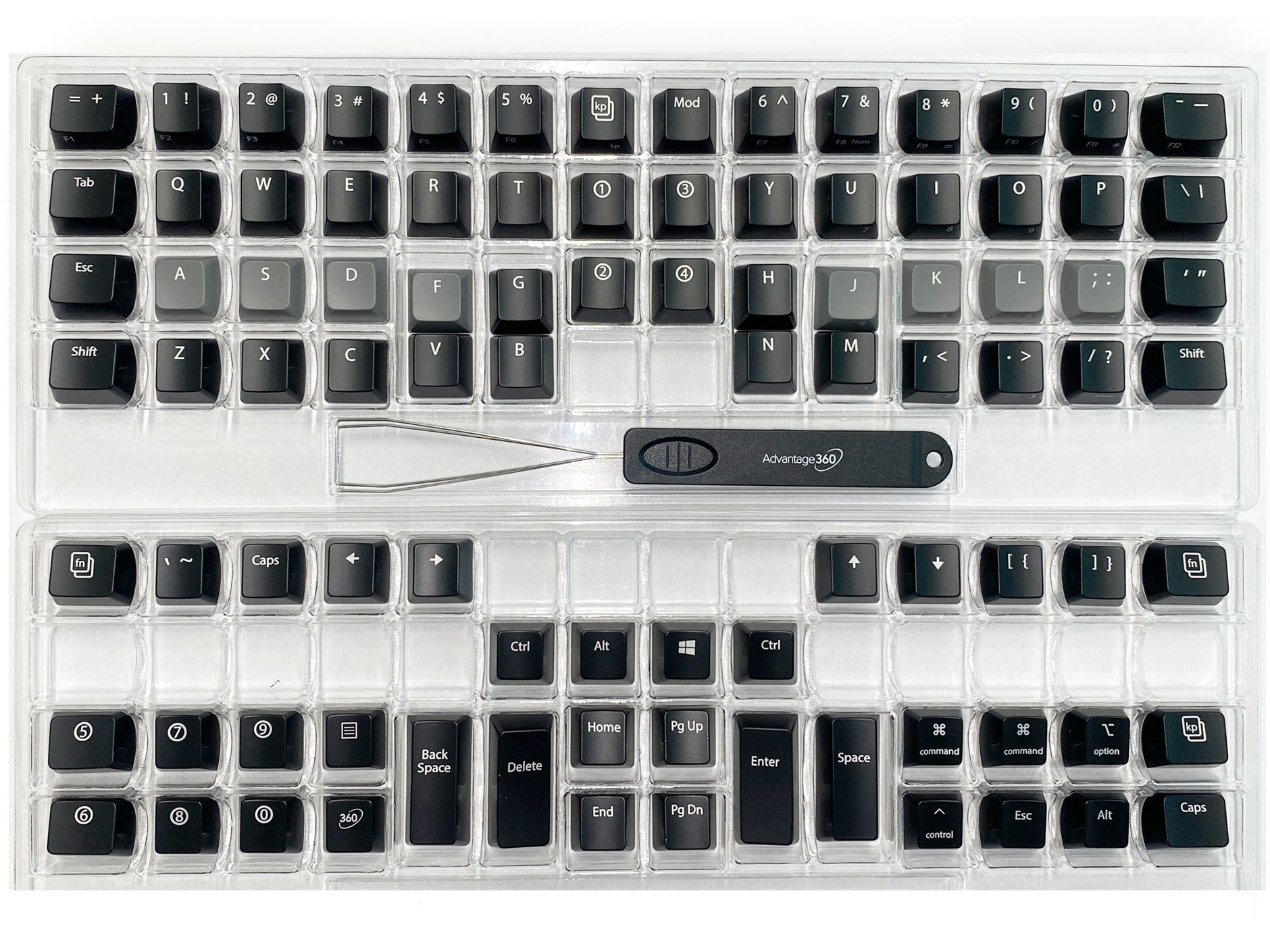 Kinesis Advantage360 Pro/Pads/Keycap セット Advantage360 PBT QWERTY Keycap Set | Kinesis