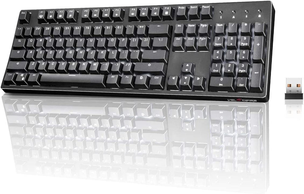 Custom Built Black VM02WS Hotswap Wireless 2.4ghz Full Size 104 key Mechanical Keyboard