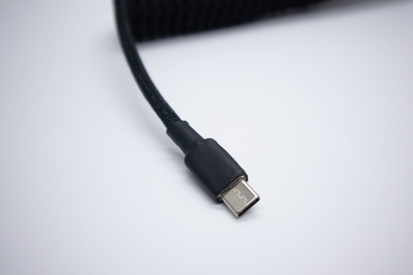 Blackout Coiled Aviator Custom Double Sleeved USB Cables – Upgrade Keyboards