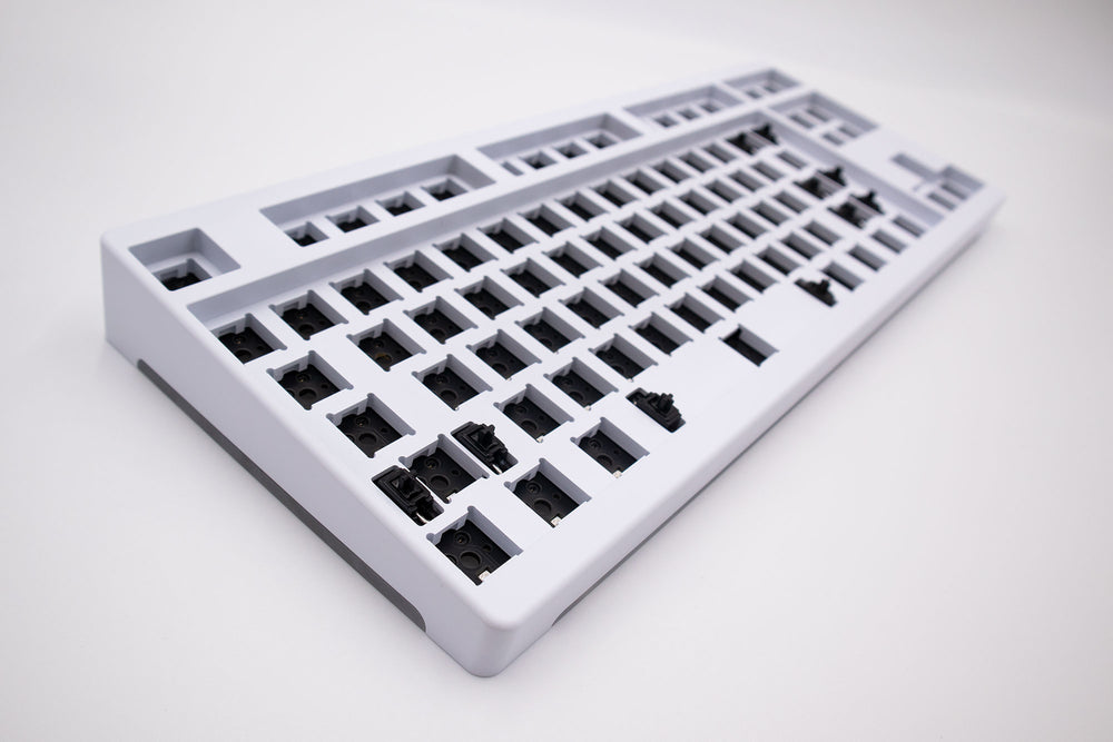 Custom Built White Idobao ID87v2 Hotswappable TKL