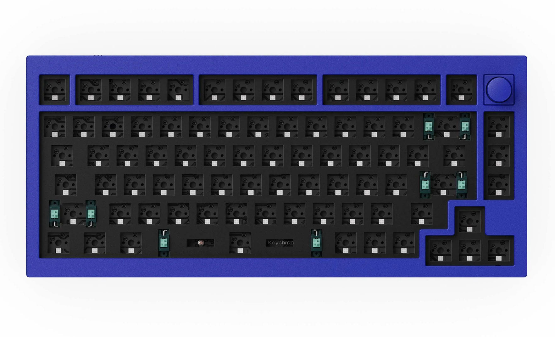 Keychron　Q1 QMK Custom Mechanical Keyboard ノブバージョン Q1-O1-US 赤軸　ネイビーブルー Amazon.com: Keychron Q1 RGB Wired Custom Mechanical Keyboard