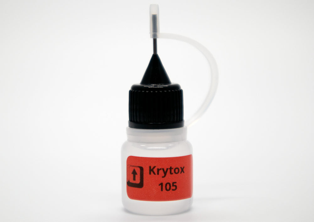 Krytox GPL105 Oil 6ml in a needle tip bottle