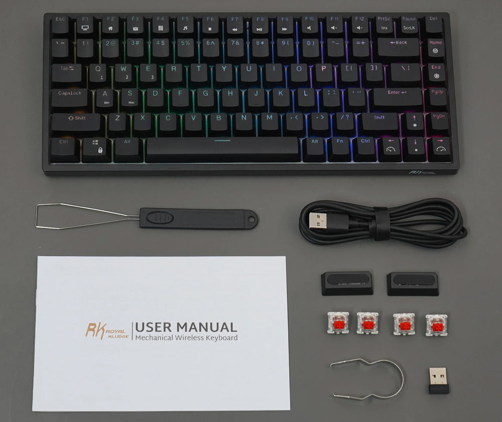 
                  
                    Royal Kludge RK84 RGB Hotswap 75% Wireless-Wired Mechanical Keyboard
                  
                